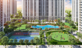 Chiêm ngưỡng vẻ đẹp độc bản của hồ bơi 3 layer tại Vinhomes Grand Park